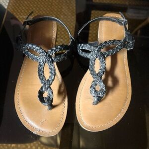 Braided Black Sandals